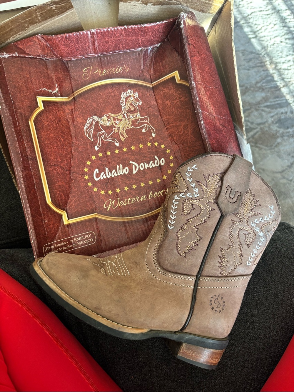 Caballo Dorado Brown Western Kids' Boot
